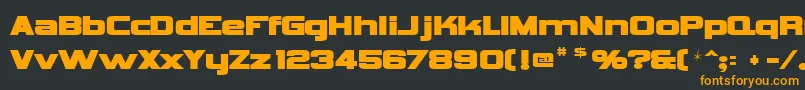 フォントVipnagorgialla – 黒い背景にオレンジの文字
