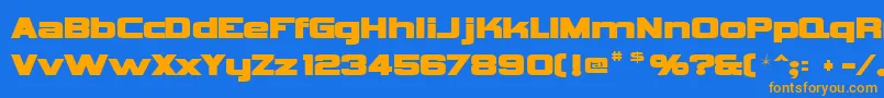 Vipnagorgialla Font – Orange Fonts on Blue Background