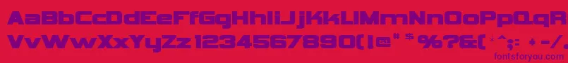 Vipnagorgialla Font – Purple Fonts on Red Background