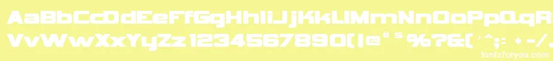 Vipnagorgialla Font – White Fonts on Yellow Background