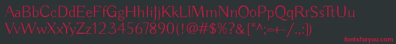 BudaLight Font – Red Fonts on Black Background