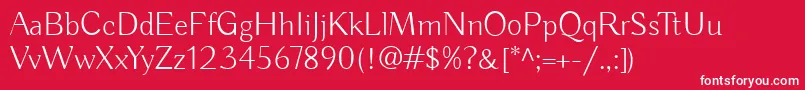 BudaLight Font – White Fonts on Red Background