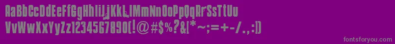 Mobsters Font – Gray Fonts on Purple Background