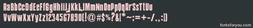 Mobsters Font – Pink Fonts on Black Background