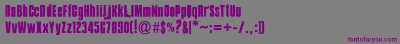 Mobsters Font – Purple Fonts on Gray Background