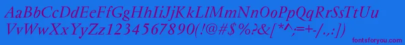 VarennesItalic-fontti – violetit fontit sinisellä taustalla