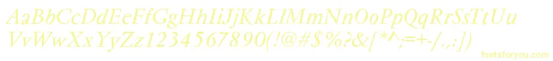 VarennesItalic-fontti – keltaiset fontit