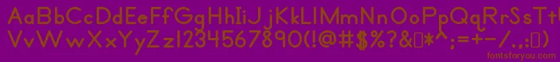 Primerprint ffy Font – Brown Fonts on Purple Background