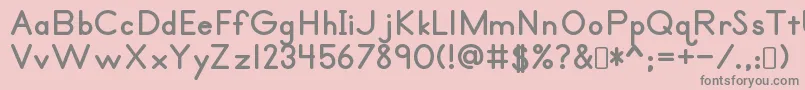 フォントPrimerprint ffy – ピンクの背景に灰色の文字