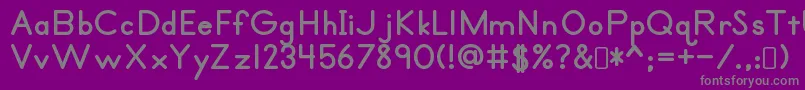 Primerprint ffy Font – Gray Fonts on Purple Background