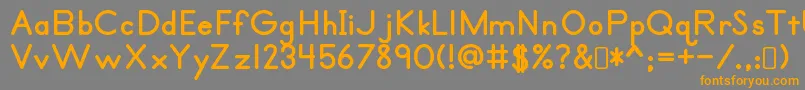 Primerprint ffy Font – Orange Fonts on Gray Background