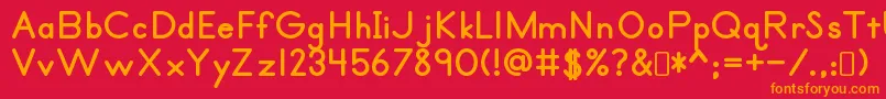 Primerprint ffy Font – Orange Fonts on Red Background