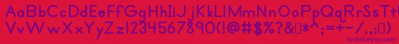 Primerprint ffy Font – Purple Fonts on Red Background