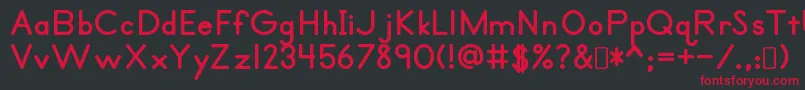 Primerprint ffy Font – Red Fonts on Black Background