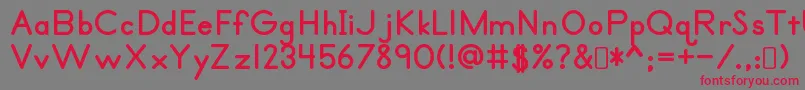 Primerprint ffy Font – Red Fonts on Gray Background