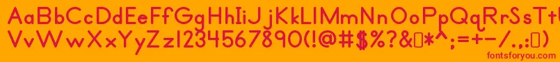 Primerprint ffy Font – Red Fonts on Orange Background