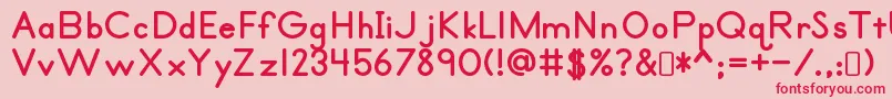 Primerprint ffy Font – Red Fonts on Pink Background