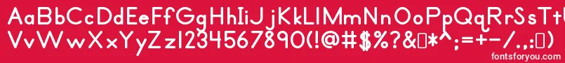 フォントPrimerprint ffy – 赤い背景に白い文字