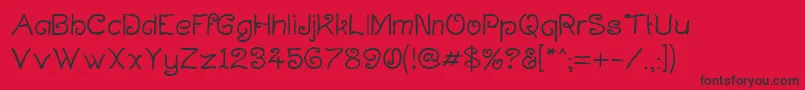 Curlmudgeon Font – Black Fonts on Red Background