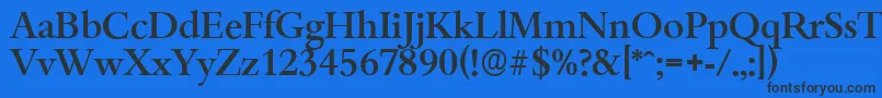 BambergserialMediumRegular Font – Black Fonts on Blue Background