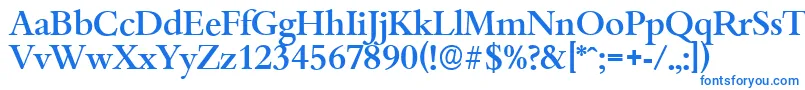 Шрифт BambergserialMediumRegular – синие шрифты