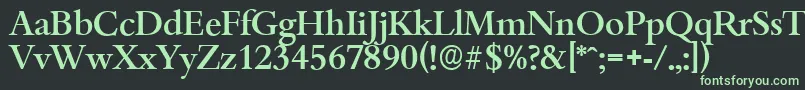 Шрифт BambergserialMediumRegular – зелёные шрифты на чёрном фоне