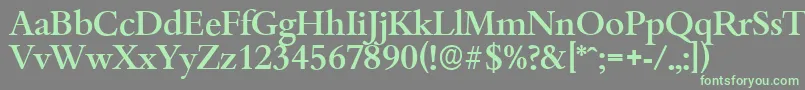 BambergserialMediumRegular-fontti – vihreät fontit harmaalla taustalla