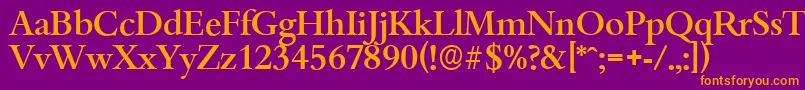 Шрифт BambergserialMediumRegular – оранжевые шрифты на фиолетовом фоне
