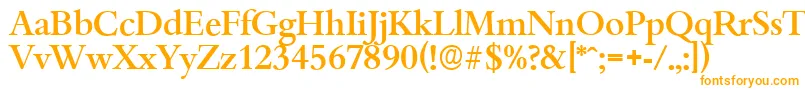 BambergserialMediumRegular-Schriftart – Orangefarbene Schriften auf weißem Hintergrund