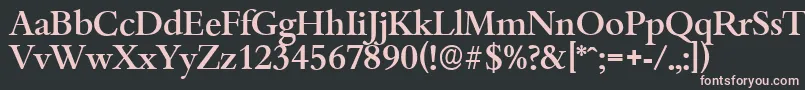 Шрифт BambergserialMediumRegular – розовые шрифты на чёрном фоне