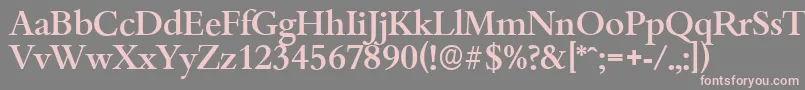Шрифт BambergserialMediumRegular – розовые шрифты на сером фоне
