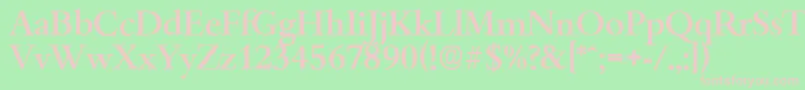 フォントBambergserialMediumRegular – 緑の背景にピンクのフォント