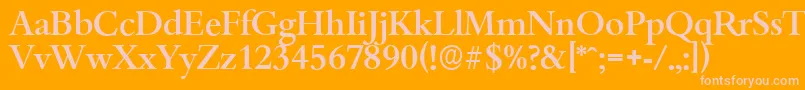 Шрифт BambergserialMediumRegular – розовые шрифты на оранжевом фоне
