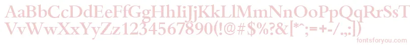 Шрифт BambergserialMediumRegular – розовые шрифты