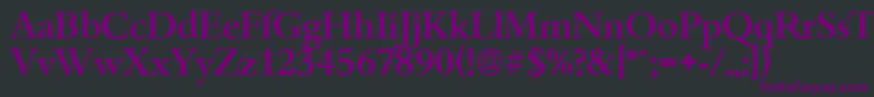 Шрифт BambergserialMediumRegular – фиолетовые шрифты на чёрном фоне