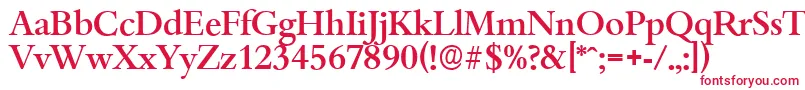 Шрифт BambergserialMediumRegular – красные шрифты