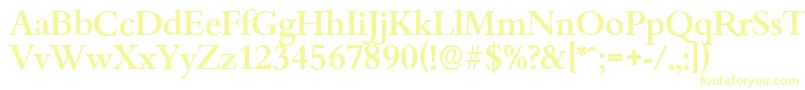 Шрифт BambergserialMediumRegular – жёлтые шрифты на белом фоне