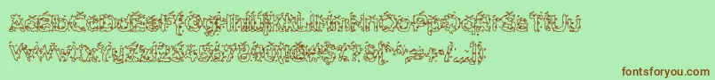 Hammh Font – Brown Fonts on Green Background