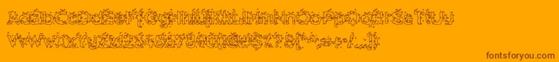Hammh Font – Brown Fonts on Orange Background