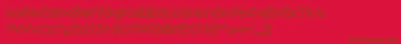 Hammh Font – Brown Fonts on Red Background