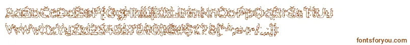 Czcionka Hammh – brązowe czcionki na białym tle
