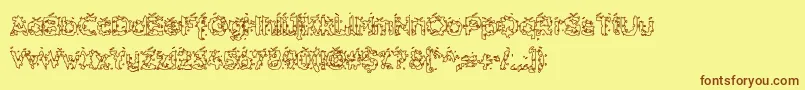 Hammh Font – Brown Fonts on Yellow Background