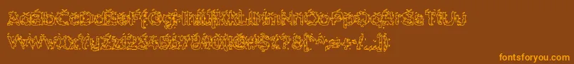 Hammh Font – Orange Fonts on Brown Background