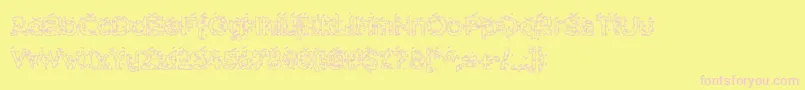 Шрифт Hammh – розовые шрифты на жёлтом фоне