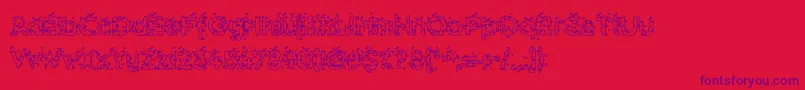 Hammh Font – Purple Fonts on Red Background