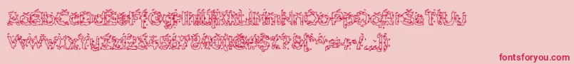 Hammh Font – Red Fonts on Pink Background