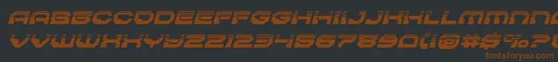 Pulsarclasssolidhalfital Font – Brown Fonts on Black Background