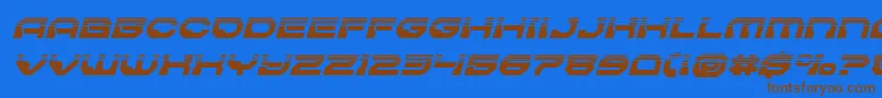 Pulsarclasssolidhalfital Font – Brown Fonts on Blue Background