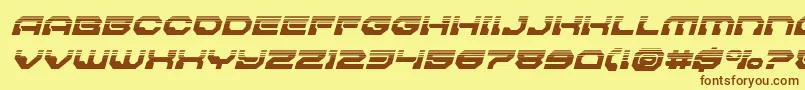Шрифт Pulsarclasssolidhalfital – коричневые шрифты на жёлтом фоне