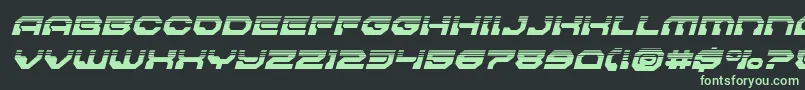 Pulsarclasssolidhalfital Font – Green Fonts on Black Background